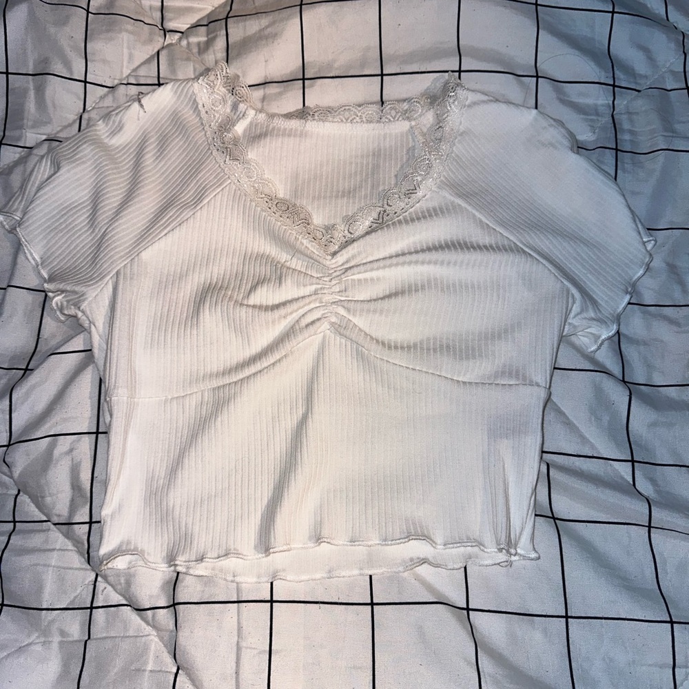 white lace top